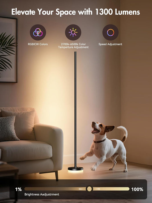 Minimalist LED Floor Lamp with Remote Control