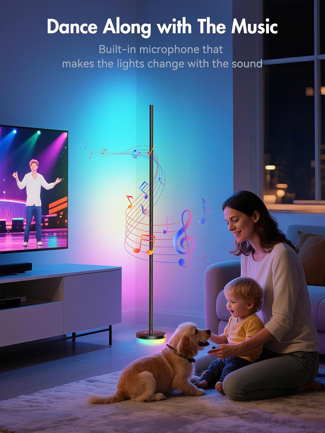 Minimalist LED Floor Lamp with Remote Control